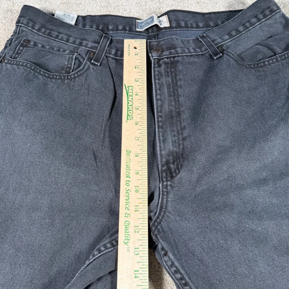 Signature Levi Strauss & Co Relaxed Jeans‎ Mens 40x30 (FITS 38x29) Charcoal Gray